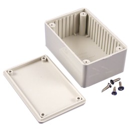 1 pcs : 1591LSGY - Box Plastic Gray Cover Included 3.346' L x 2.205' W (85.00mm x 56.00mm) X 1.535' (38.99mm)