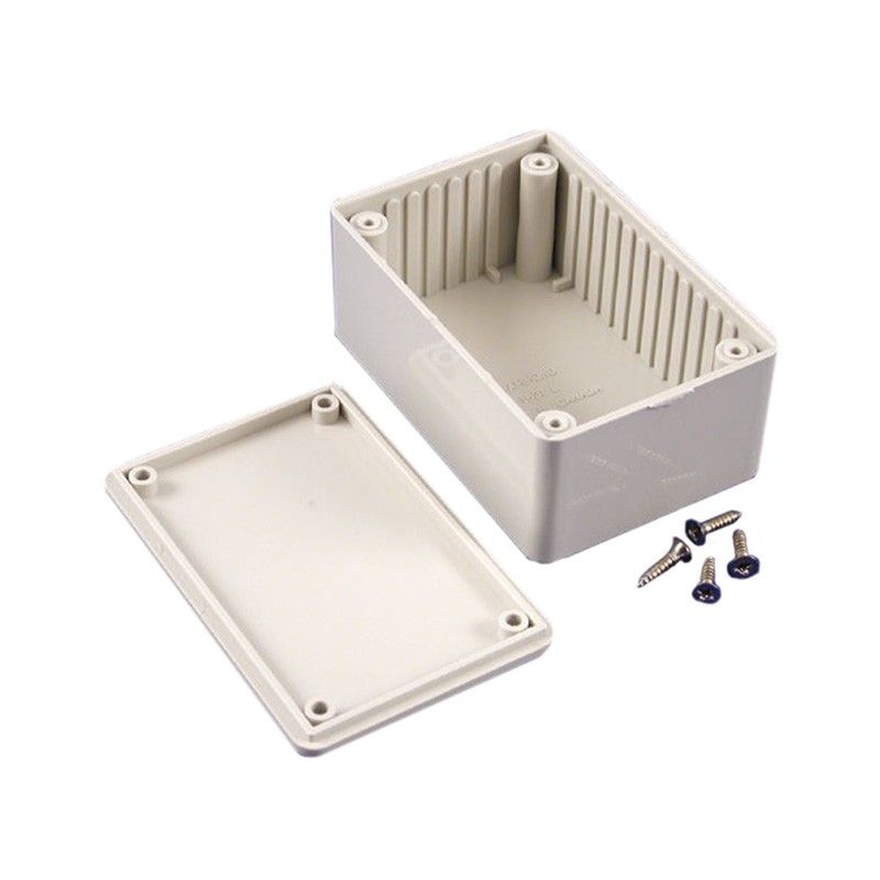 1 pcs : 1591LSGY - Box Plastic Gray Cover Included 3.346' L x 2.205' W (85.00mm x 56.00mm) X 1.535' (38.99mm)