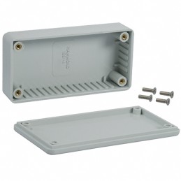 1 pcs : 1591AGY - Box Plastic Gray Cover Included 3.937' L x 1.969' W (100.00mm x 50.00mm) X 0.977' (24.82mm)