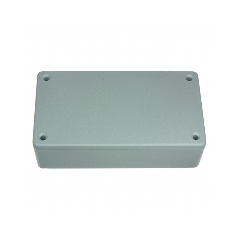 1 pcs : 1591XXBGY - Box Plastic Gray Cover Included 4.481' L x 2.493' W (113.82mm x 63.32mm) X 1.289' (32.74mm)