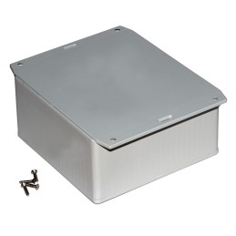 1 pcs : 1591UF2SGY - Box Plastic Gray Cover Included 4.707' L x 4.724' W (119.56mm x 119.99mm) X 2.381' (60.48mm)