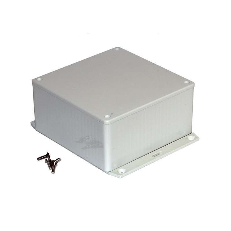 1 pcs : 1591UF2GY - Box Plastic Gray Cover Included 4.707' L x 4.724' W (119.56mm x 119.99mm) X 2.381' (60.48mm)