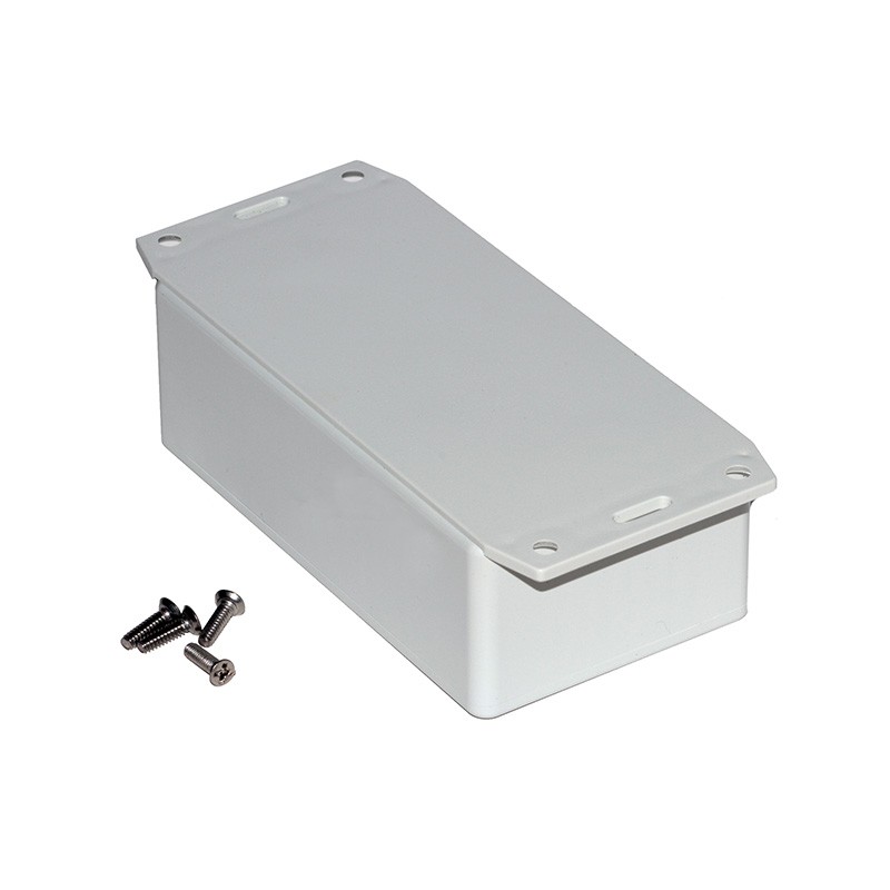 1 pcs : 1591CF2GY - Box Plastic Gray Cover Included 4.724' L x 2.559' W (120.00mm x 65.00mm) X 1.626' (41.30mm)