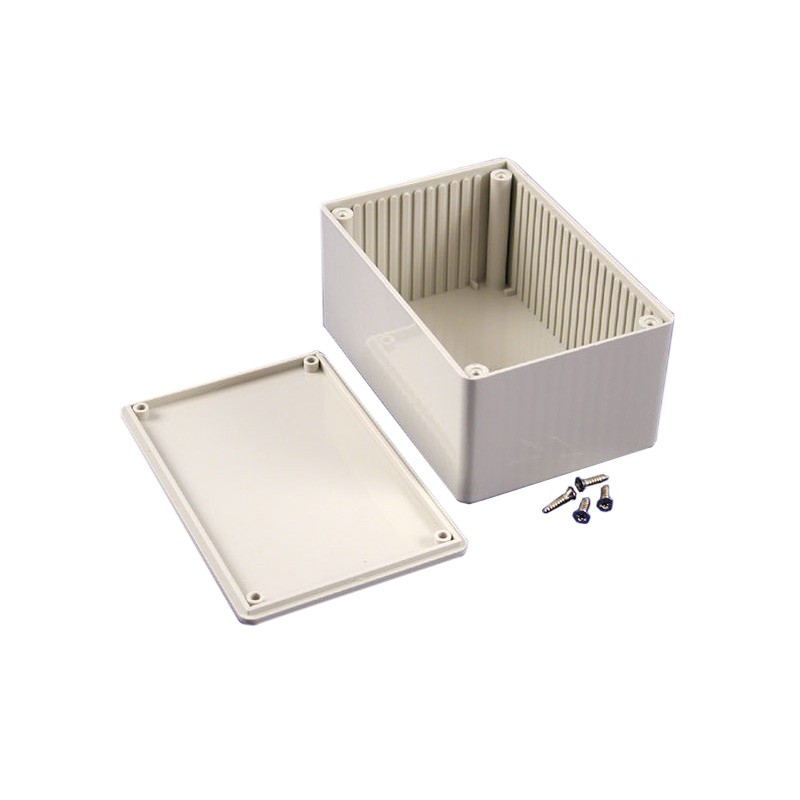 1 pcs : 1591TSGY - Box Plastic Gray Cover Included 4.724' L x 3.157' W (120.00mm x 80.19mm) X 2.311' (58.70mm)