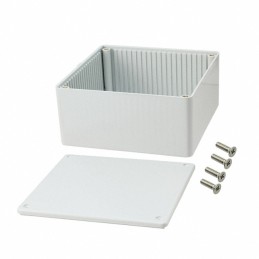 1 pcs : 1591UGY - Box Plastic Gray Cover Included 4.724' L x 4.724' W (120.00mm x 119.99mm) X 2.322' (58.98mm)