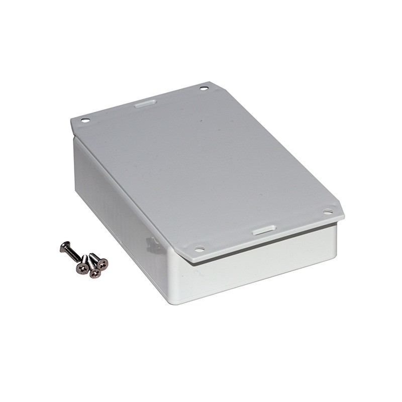 1 pcs : 1591GF2SGY - Box Plastic Gray Cover Included 4.735' L x 3.685' W (120.02mm x 93.60mm) X 1.397' (35.48mm)