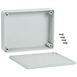 1 pcs : 1591GGY - Box Plastic Gray Cover Included 4.744' L x 3.685' W (120.50mm x 93.60mm) X 1.338' (33.99mm)