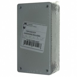 1 pcs : 1591XXCGY - Box Plastic Gray Cover Included 4.781' L x 2.636' W (121.44mm x 66.95mm) X 1.644' (41.76mm)