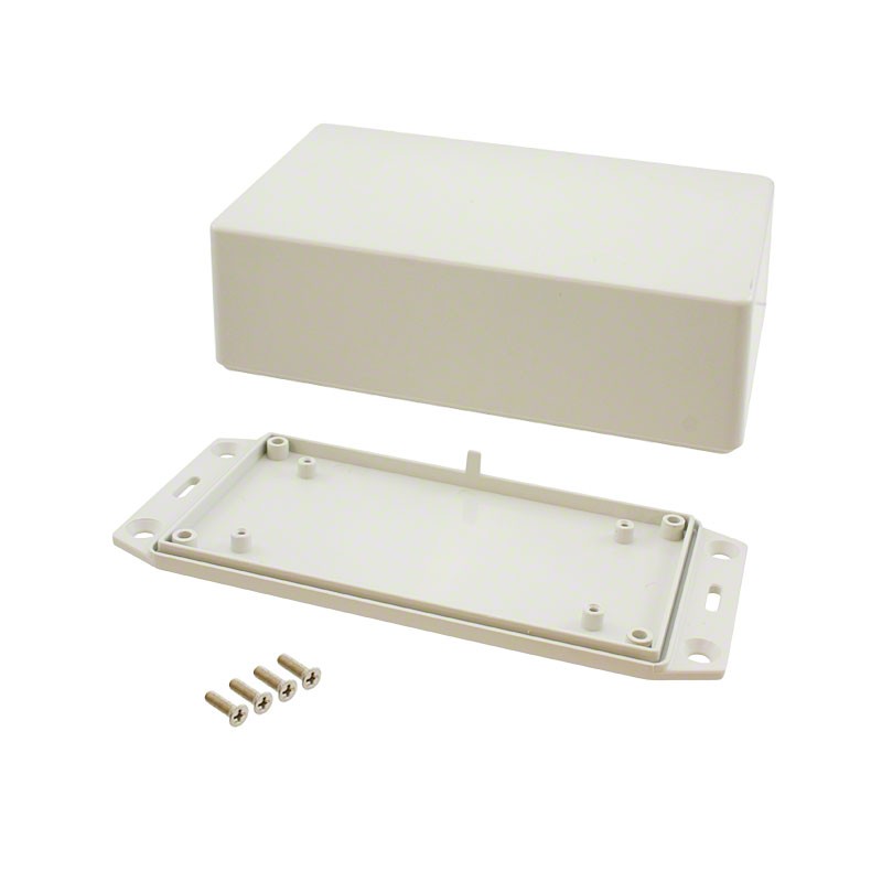 1 pcs : 1591XXCFLGY - Box Plastic Gray Cover Included 4.781' L x 2.636' W (121.44mm x 66.95mm) X 1.644' (41.76mm)