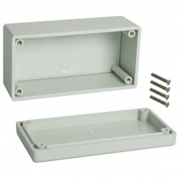 1 pcs : 1594DGY - Box Plastic Gray Cover Included 5.177' L x 2.610' W (131.50mm x 66.29mm) X 2.169' (55.09mm)