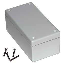 1 pcs : 1594DWGY - Box Plastic Gray Cover Included 5.177' L x 2.610' W (131.50mm x 66.29mm) X 2.169' (55.09mm)