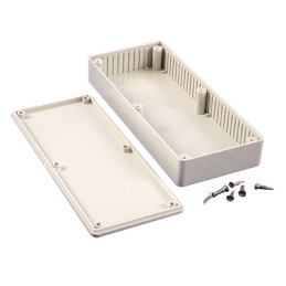 1 pcs : 1591HSGY - Box Plastic Gray Cover Included 6.524' L x 2.787' W (165.71mm x 70.79mm) X 1.141' (28.98mm)