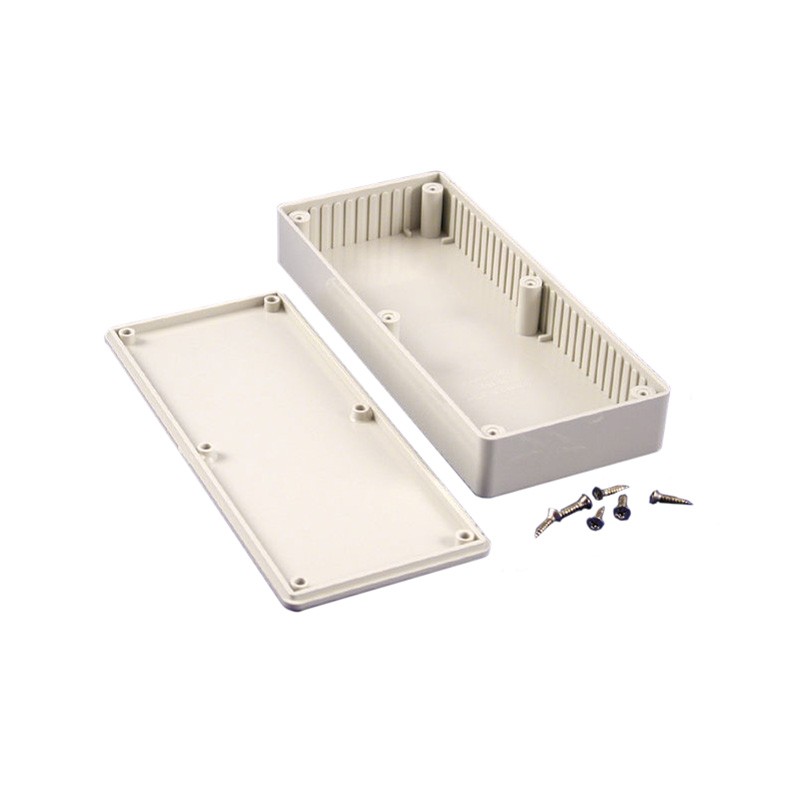 1 pcs : 1591HSGY - Box Plastic Gray Cover Included 6.524' L x 2.787' W (165.71mm x 70.79mm) X 1.141' (28.98mm)