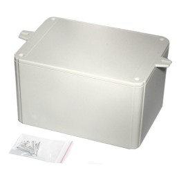 1 pcs : RL6585-F - Box Plastic Gray Cover Included 6.890' L x 4.921' W (175.01mm x 124.99mm) X 3.937' (100.00mm)