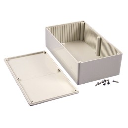 1 pcs : 1591ESGY - Box Plastic Gray Cover Included 7.480' L x 4.331' W (189.99mm x 110.01mm) X 2.386' (60.60mm)