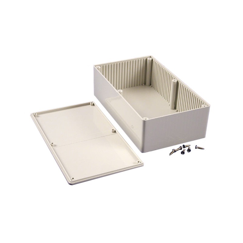 1 pcs : 1591ESGY - Box Plastic Gray Cover Included 7.480' L x 4.331' W (189.99mm x 110.01mm) X 2.386' (60.60mm)
