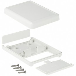 1 pcs : 1593SGY - Box Plastic Gray Hand Held, End Panel and Cover 3.622' L x 2.618' W (92.00mm x 66.50mm) X 0.827' (21.01mm)