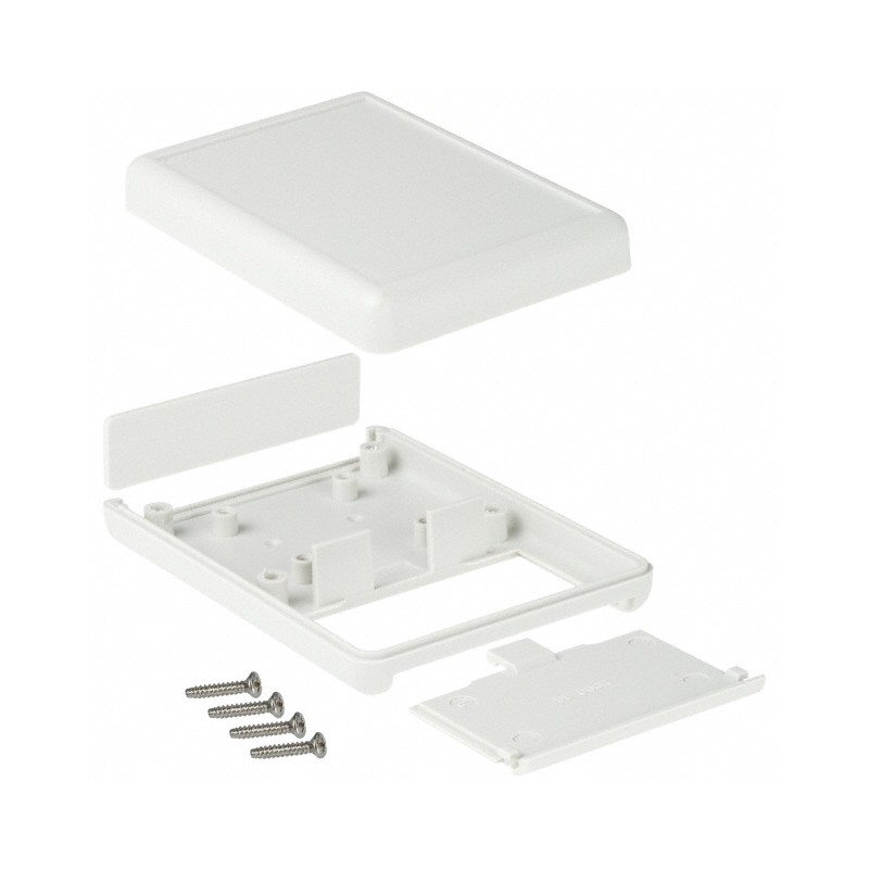 1 pcs : 1593SGY - Box Plastic Gray Hand Held, End Panel and Cover 3.622' L x 2.618' W (92.00mm x 66.50mm) X 0.827' (21.01mm)