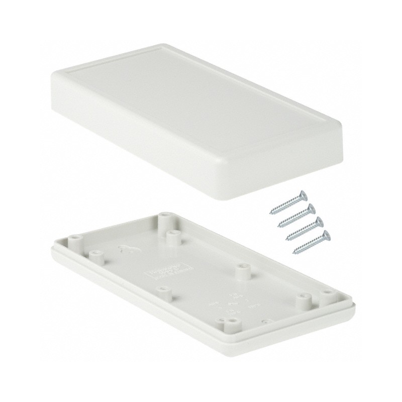 1 pcs : 1599BSGY - Box Plastic Gray Hand Held, Split Sides 5.118' L x 2.559' W (130.00mm x 65.00mm) X 1.004' (25.50mm)