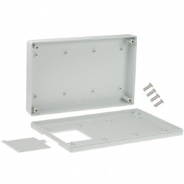 1 pcs : 1599KGYBAT - Box Plastic Gray Hand Held, Split Sides 8.661' L x 5.512' W (219.99mm x 140.00mm) X 1.575' (40.00mm)