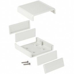 1 pcs : 1593KGY - Box Plastic Gray Hand Held, Split Sides and End Panel(s) 2.647' L x 2.607' W (67.23mm x 66.22mm) X 1.102' (27.