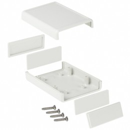 1 pcs : 1593LGY - Box Plastic Gray Hand Held, Split Sides and End Panel(s) 3.631' L x 2.607' W (92.23mm x 66.22mm) X 1.102' (27.