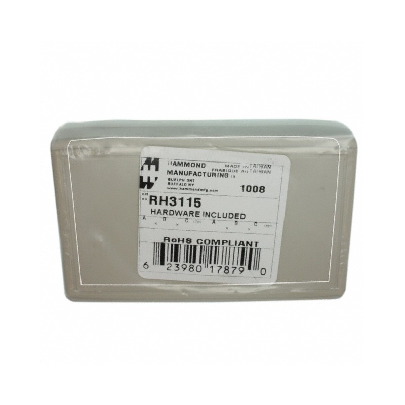 1 pcs : RH3115 - Box Plastic Gray Hand Held, Split Sides and End Panel(s) 3.937' L x 2.441' W (100.00mm x 62.00mm) X 1.004' (25.