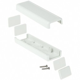 1 pcs : 1593DGY - Box Plastic Gray Hand Held, Split Sides and End Panel(s) 4.488' L x 1.406' W (114.00mm x 35.71mm) X 1.016' (25