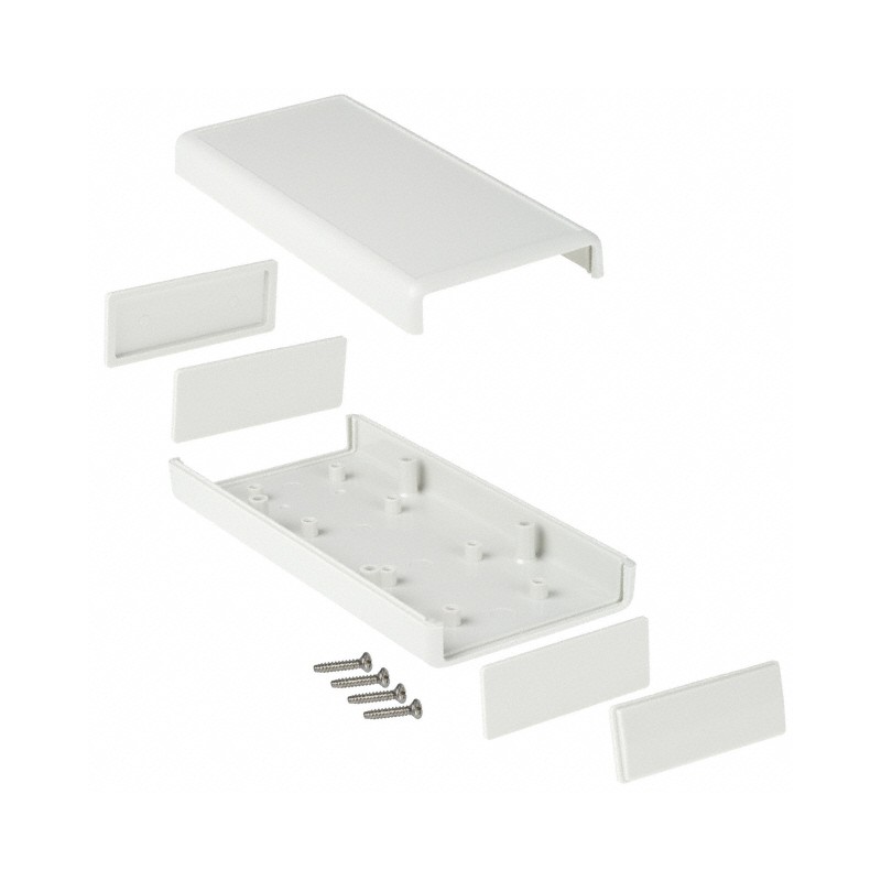 1 pcs : 1593XGY - Box Plastic Gray Hand Held, Split Sides and End Panel(s) 5.521' L x 2.607' W (140.23mm x 66.22mm) X 1.102' (27