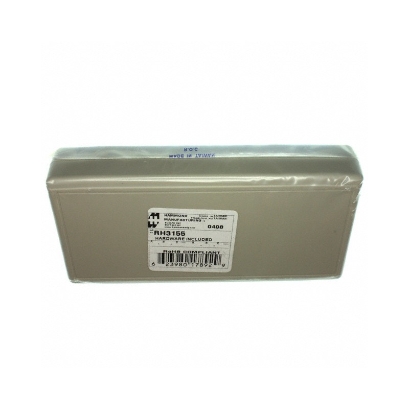 1 pcs : RH3155 - Box Plastic Gray Hand Held, Split Sides and End Panel(s) 6.496' L x 3.228' W (165.00mm x 81.99mm) X 1.280' (32.
