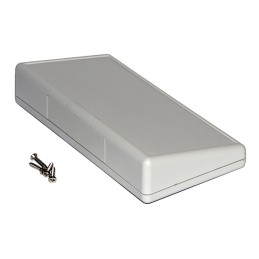 1 pcs : 1599ESTSGY - Box Plastic Gray Hand Held, Split Sides, Slanted Top 6.693' L x 3.366' W (170.00mm x 85.50mm) X 1.339' (34.