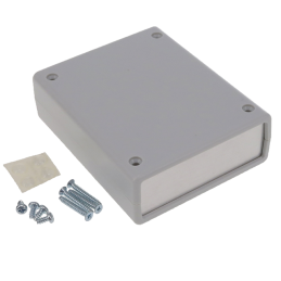 1 pcs : 1593BBALGY - Box Plastic Gray Split Sides and End Panel(s) 3.750' L x 3.040' W (95.25mm x 77.22mm) X 1.180' (29.97mm)