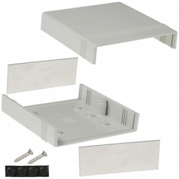 1 pcs : 1598BSGY - Box Plastic Gray Split Sides and End Panel(s) 5.323' L x 5.287' W (135.20mm x 134.29mm) X 2.008' (51.00mm)