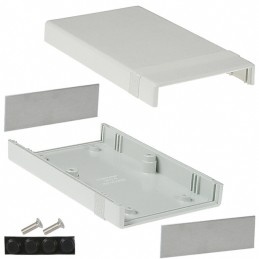 1 pcs : 1598AGY - Box Plastic Gray Split Sides and End Panel(s) 6.161' L x 3.677' W (156.49mm x 93.40mm) X 1.378' (35.00mm)