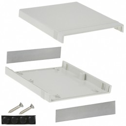 1 pcs : 1598BBSGY - Box Plastic Gray Split Sides and End Panel(s) 7.047' L x 6.083' W (178.99mm x 154.51mm) X 1.378' (35.00mm)