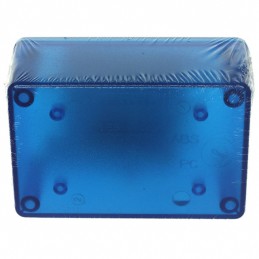 1 pcs : 1591XXLTBU - Box Plastic Translucent - Blue Cover Included 3.427' L x 2.279' W (87.05mm x 57.89mm) X 1.604' (40.75mm)