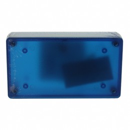 1 pcs : 1591XXBTBU - Box Plastic Translucent - Blue Cover Included 4.481' L x 2.493' W (113.82mm x 63.32mm) X 1.289' (32.74mm)