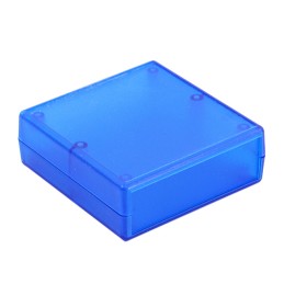 1 pcs : 1593ARTBU - Box Plastic Translucent - Blue Hand Held, Split Sides X 1.060' (26.92mm)