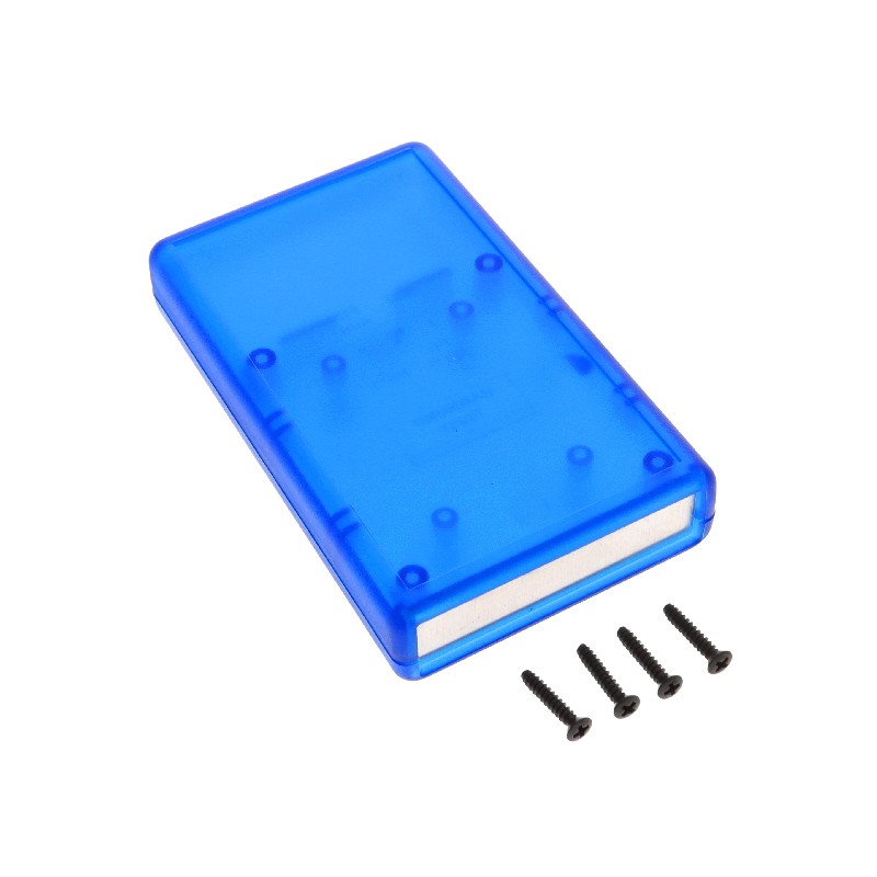 1 pcs : 1593TALTBU - Box Plastic Translucent - Blue Split Sides and End Panel(s) 4.410' L x 2.620' W (112.01mm x 66.55mm) X 0.83