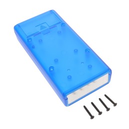 1 pcs : 1593YALTBU - Box Plastic Translucent - Blue Split Sides and End Panel(s) 5.510' L x 2.600' W (139.95mm x 66.04mm) X 1.10