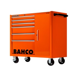 1 pcs - Bahco 6 drawer Stainless Steel (Top) Wheeled Tool Chest, 985mm x 1016mm x 501mm