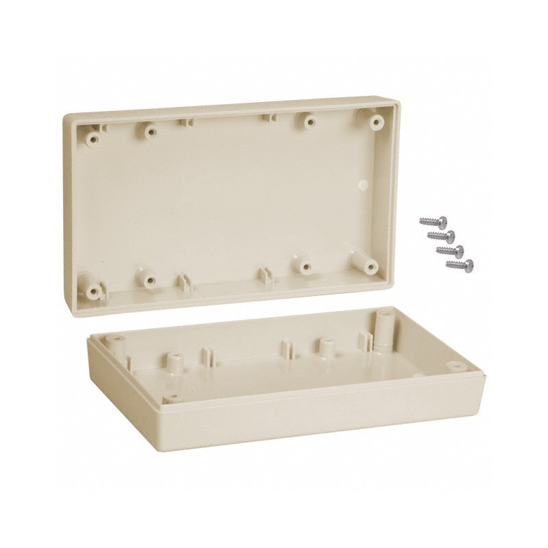 1 pcs : 151,AL - Box Plastic, ABS Almond Hand Held, Split Sides 5.620' L x 3.250' W (142.75mm x 82.55mm) X 1.500' (38.10mm)