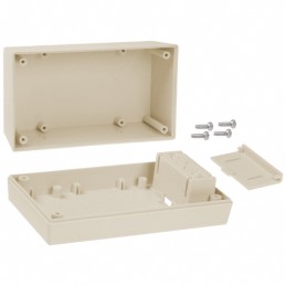 1 pcs : 253I,AL - Box Plastic, ABS Almond Hand Held, Split Sides 5.620' L x 3.250' W (142.75mm x 82.55mm) X 2.500' (63.50mm)