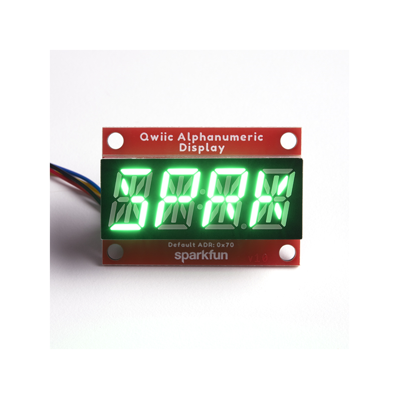 1 pcs : COM-18566 - QWIIC ALPHANUMERIC DISPLAY GREEN