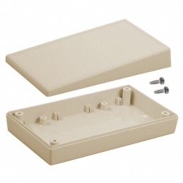 1 pcs : 15S,AL - Box Plastic, ABS Almond Split Sides and Slanted Top 5.630' L x 3.250' W (143.00mm x 82.55mm) X 1.510' (38.35mm)