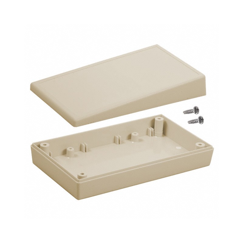 1 pcs : 15S,AL - Box Plastic, ABS Almond Split Sides and Slanted Top 5.630' L x 3.250' W (143.00mm x 82.55mm) X 1.510' (38.35mm)