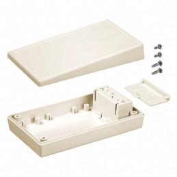 1 pcs : 25S,AL - Box Plastic, ABS Almond Split Sides and Slanted Top 5.630' L x 3.250' W (143.00mm x 82.55mm) X 1.510' (38.35mm)