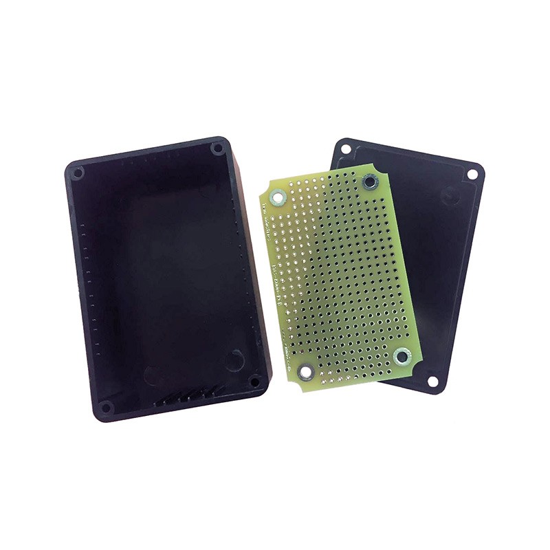 1 pcs : B03-8000 - Box Plastic, ABS Black Cover Included 3.000' L x 1.900' W (76.20mm x 48.26mm) X 1.100' (27.94mm)