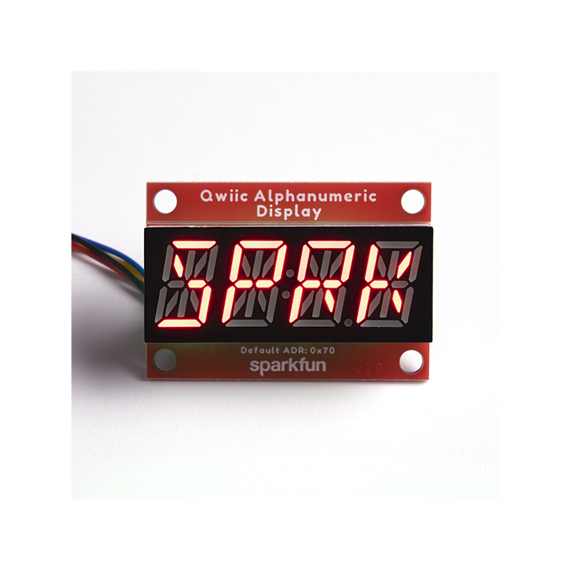 1 pcs : COM-16916 - QWIIC ALPHANUMERIC DISPLAY RED
