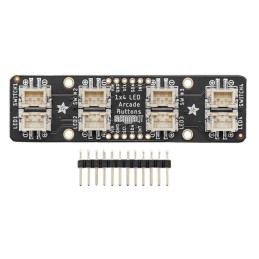 1 pcs : 5296 - STEMMA QT LED ARCADE BUTTON 1X4